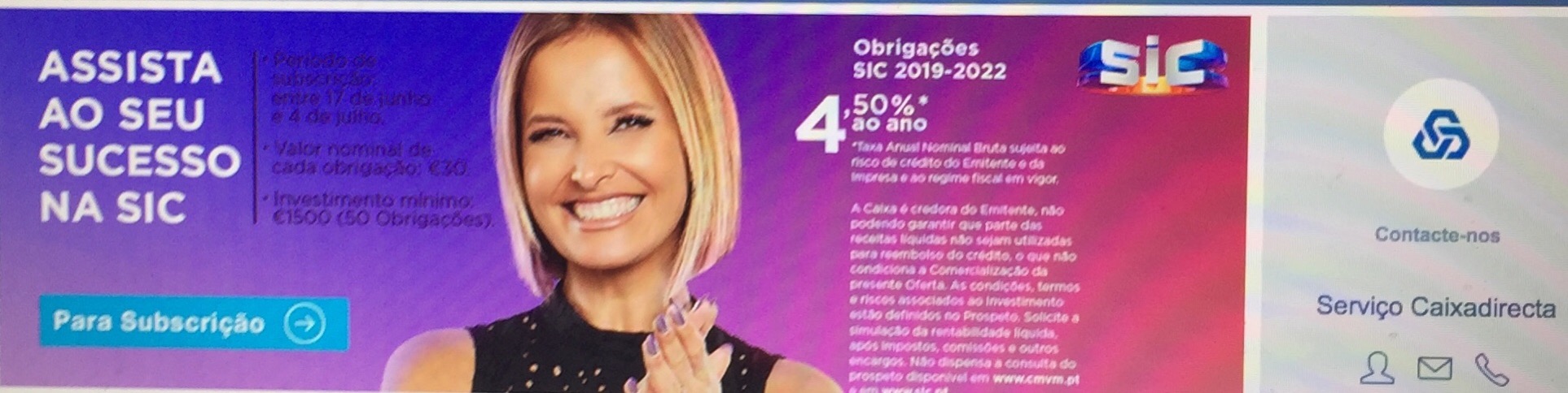 SIC e Cristina Ferreira na Caixa Direta